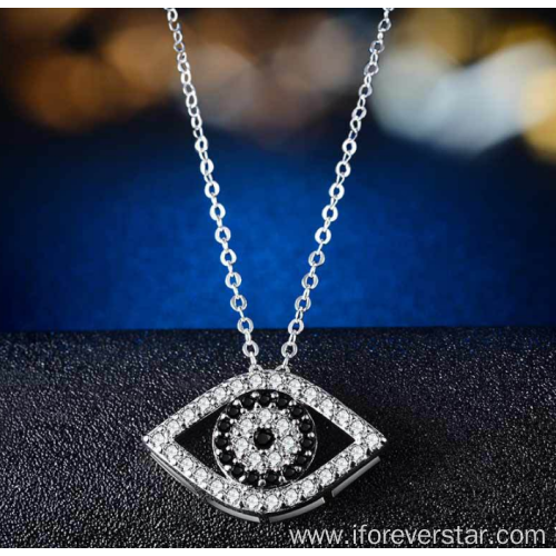 whole sale price eye necklace silver